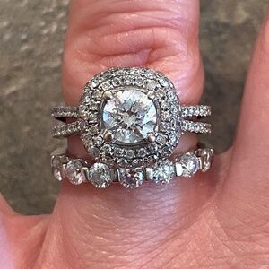 Wedding band/engagement ring set